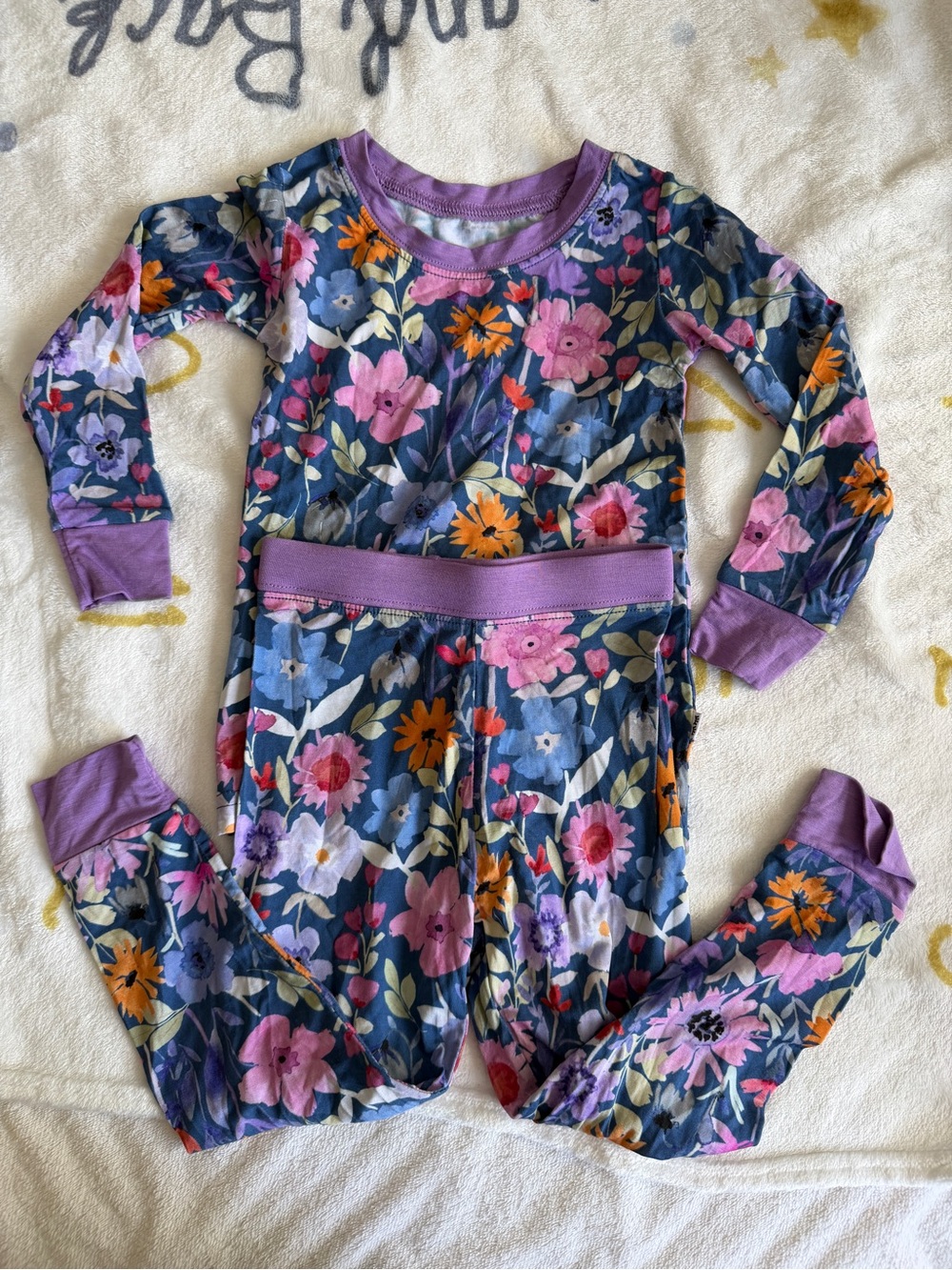 NWOT little Sleepies dusk blooms two piece pajama set 12-18M